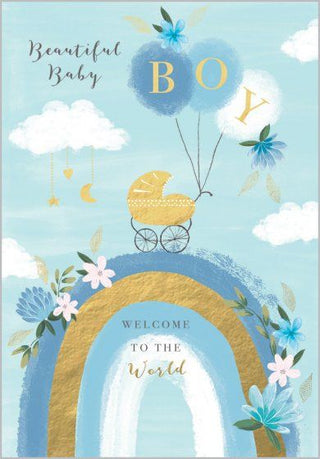 Baby Boy Rainbow Card