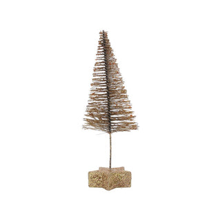 Dark Gold Bristle Tree on Star Base 28cm