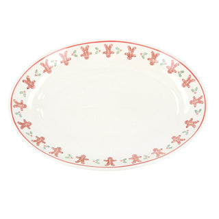 Gingerbread Ceramic Oval Plate
