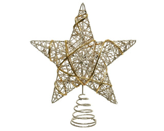 Gold Glitter Star Tree Topper