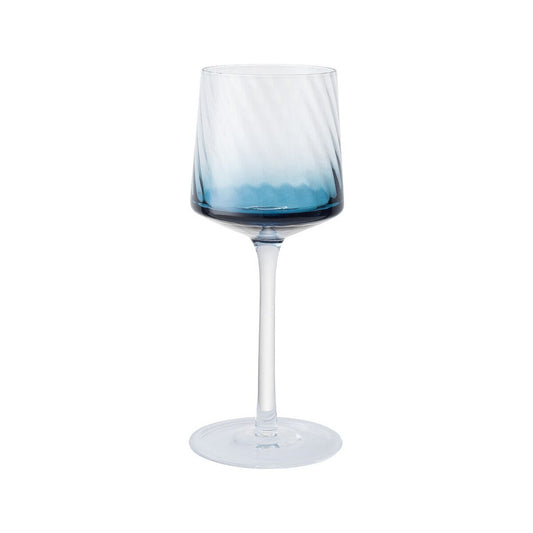 Denby Contemporary Fluted Blue Wine Glasses Set of 2