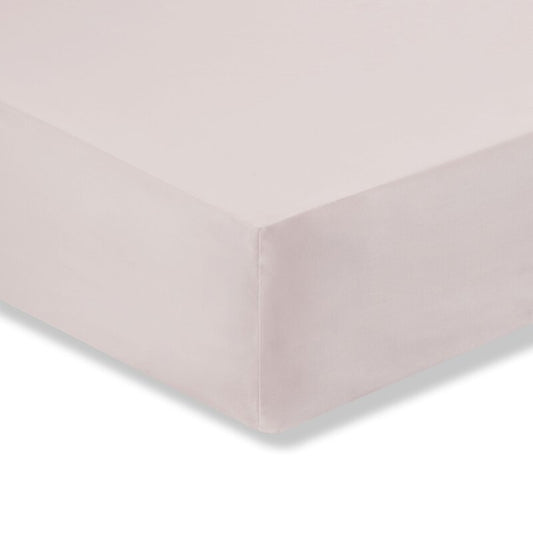 Bianca 400 Thread Count Cotton Sateen King Fitted Sheet Blush
