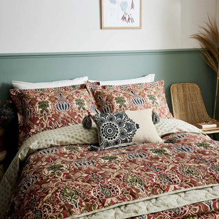 Granada Double Duvet Set Red & Indigo