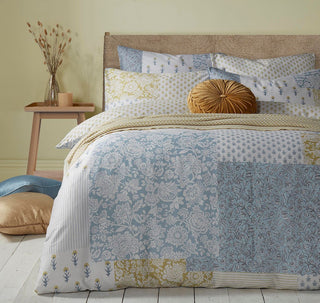 Laurissa Patchwork Super King Duvet Cover Set Seaspray