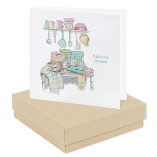 Boxed Baking Queen Earring Card