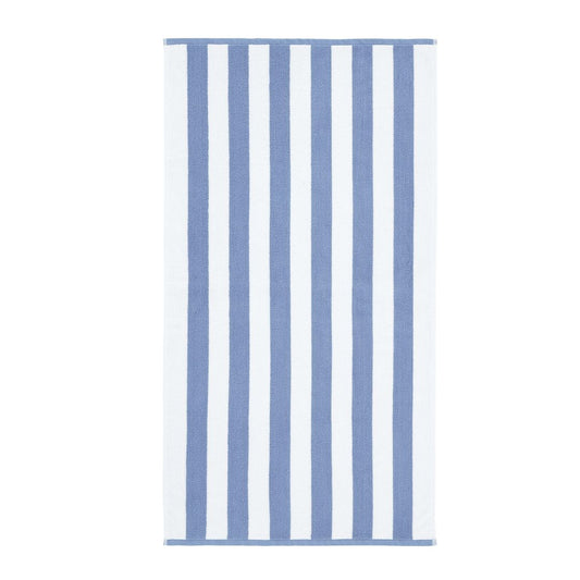 Reversible Blue Stripe Jacquard Bath Towel