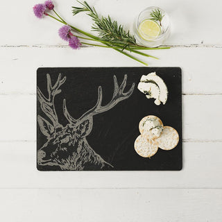 Etched Stag Rectangular Cheeseboard