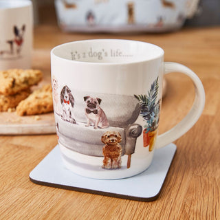 Curious Dogs It's A Dogs Life Barrel Mug