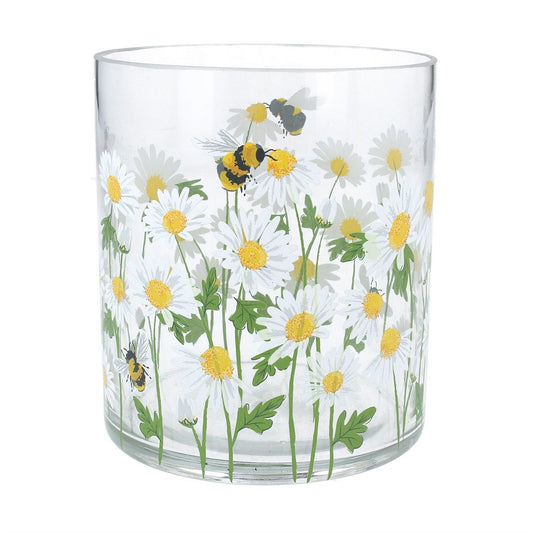 Daisy Bee Large Glass Candle Jar