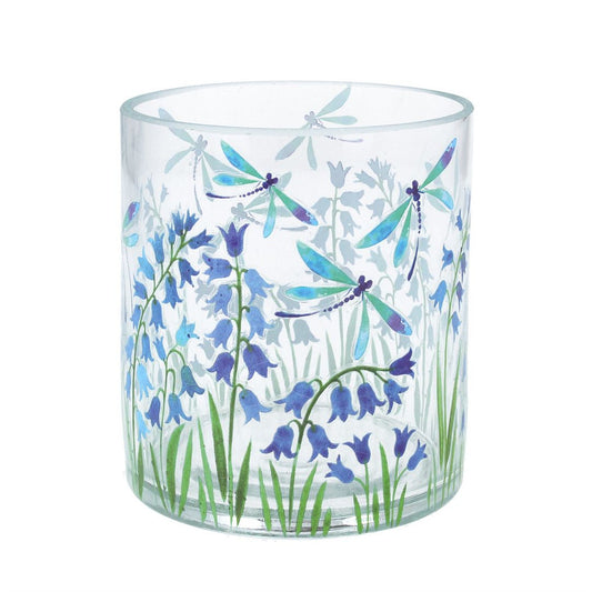 Bluebell Dragonfly Small Glass Candle Jar