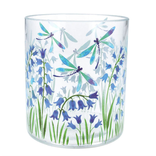 Bluebell Dragonfly Large Glass Candle Jar