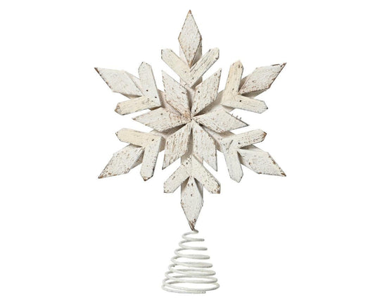 White Firwood Snowflake Tree Topper