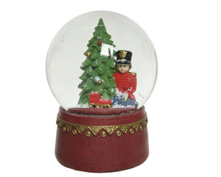 Snow Globe Red with Train