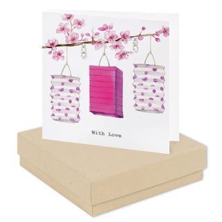 Boxed Lanterns with Love Earring Card