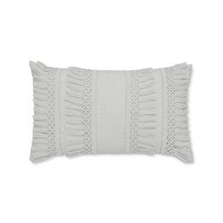 Izmir Cotton Tassel Cotton 30x50 cm Filled Cushion Silver