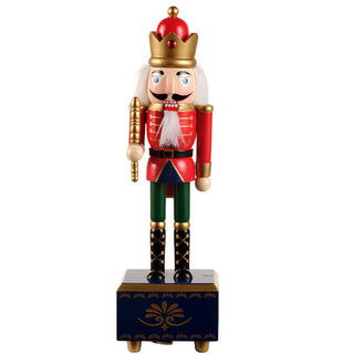 Music Box Nutcracker with Red Jacket & Batton 30cm