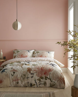 Oriana Floral Super King Duvet Set Blush