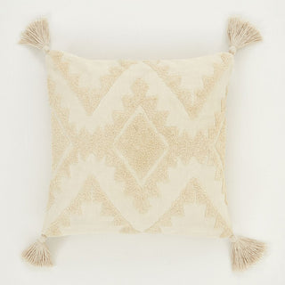 Imani Tufted Filled Cushion Ecru