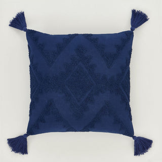 Imani Tufted Filled Cushion Navy