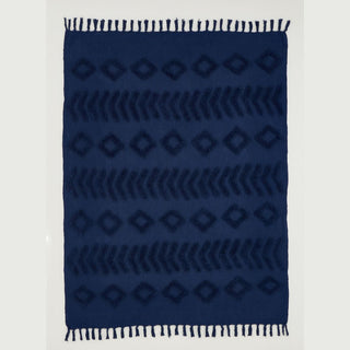 Kabeli Tufted Throw Navy