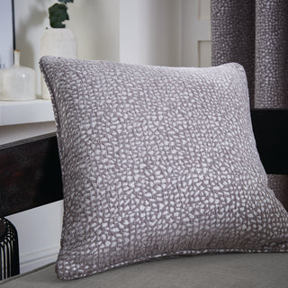 Eros Chenille Jacquard Filled Cushion 55x55cm Champagne