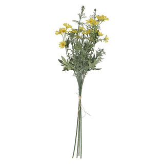 Yellow Small Daisy & Leaf Mixed Bunch 61cm