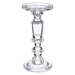 Glass Candle Holder Clr H24.5