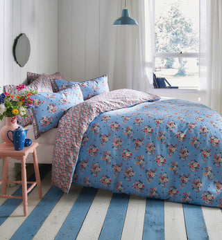 Clifton Mews Single Duvet Cover Set Blue