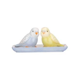 Ceramic Budgie Salt & Pepper Shaker Set