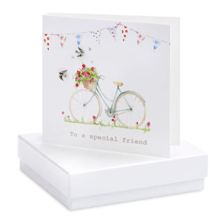 Boxed Bicycle Earring Card