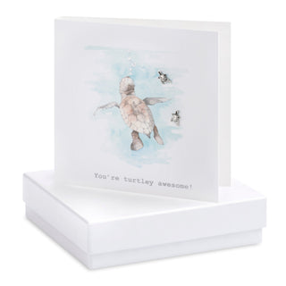 Boxed Turtle You're Turtley Amazing Earring Card