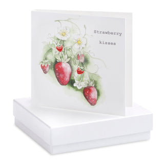 Boxed Strawberry Kisses Earring Card
