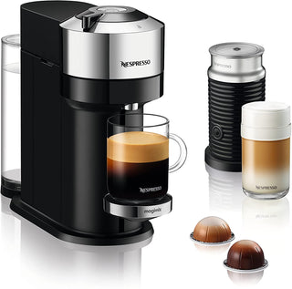 Nespresso Vertuo Next Deluxe & Milk Coffee Machine Chrome