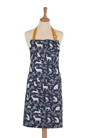 Apron Cotton Forest Friends Navy