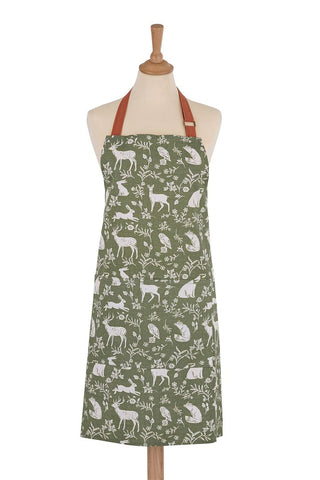 Apron Cotton Forest Friends Sage