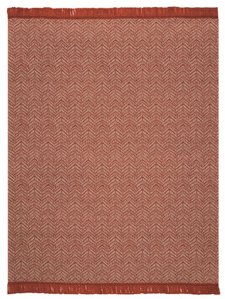 Cotton Rich Chevron Terracotta Throw
