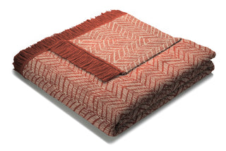 Cotton Rich Chevron Terracotta Throw