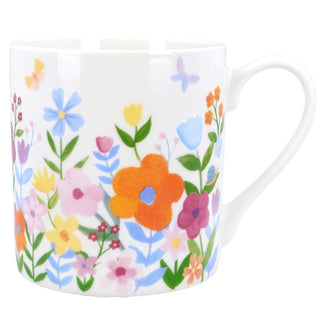 Pastel Flowers Bone China Mug