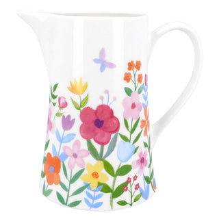 Pastel Flowers Bone China Medium Jug