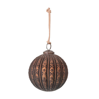 Rustic Bronze Glass Bauble