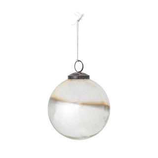 White Mouna Glass Bauble