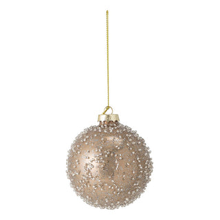 Silver Encrusted Glass Bauble