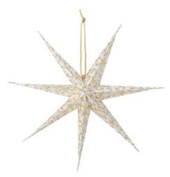 White Paper Deco Star Gold & White