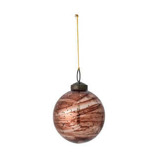 Red Marble Glass Bauble