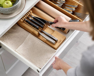 Drawerstore Bamboo 2-Tier Knife Organiser