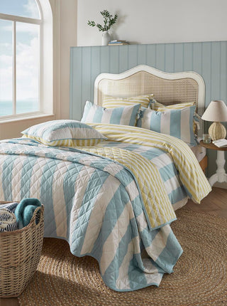 Lille Stripe Super King Duvet Cover Set Seaspray