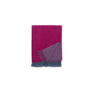 Merino Wool Throw Cerise/Grey