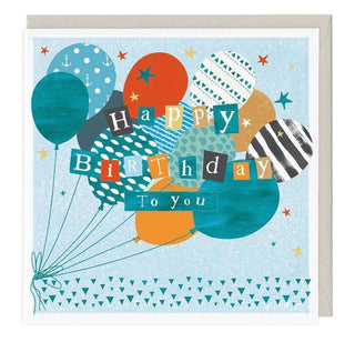 Patterned Balloons Birthday Card