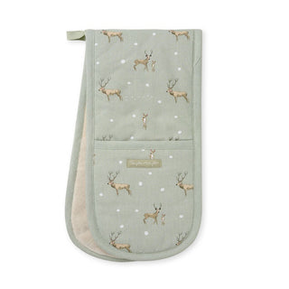 Christmas Stags Double Oven Glove