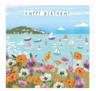 Coastal Boats Birthday Card